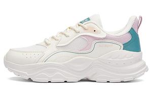 Кроссовки Lifestyle женские с низким верхом белого/розово-зеленого цвета 361°
