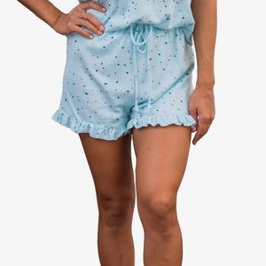 Женские шорты Plus Extra Soft Lounge с оборками Calypsa, цвет light blue speckled