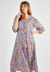 Платье-рубашка FLORAL BUTTON THROUGH MIDI JoJo Maman Bébé, белый