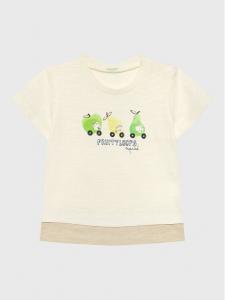 Футболка свободного кроя United Colors Of Benetton, экрю