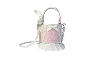 MLB Кожаная сумка-ведро Unisex Black/Pink/Millennial Denim