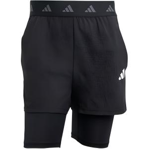 С AdiClub Gym+ 2 в 1 шорты Adidas, черный