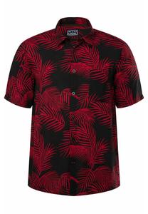 Рубашка Short Sleeve Floral All-Over Print STHUGE, черная