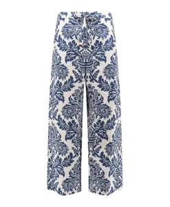 Укороченные брюки с эластичным поясом Max Mara, мультиколор