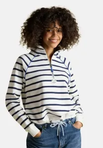 Толстовка стандартного кроя с застежкой-молнией на четверть длины Joules, Cream/Navy Stripe