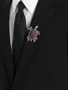 Брошь в виде черепахи DOLCE & GABBANA, серебряный
