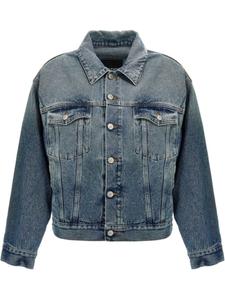 MM6 Maison Margiela джинсовая куртка с вырезами, синий