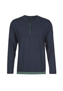 Мужская, женская рубашка с длинными рукавами, одежда для сна глубокого кроя CALIDA, цвет Dark Sapphire