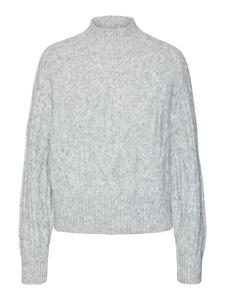 Вязаный свитер светло-серого меланжевого цвета Vero Moda