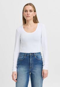 Топ с длинными рукавами IHZOLA PLAIN  ICHI, белый