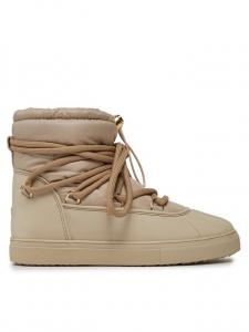 Женские зимние ботинки Inuikii со шнуровкой, бежевый