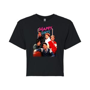 Укороченная футболка Happy Days для юниоров Licensed Character, черный