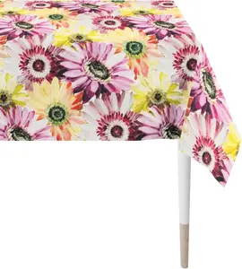 Скатерть АПЕЛЬТ "1700 Летний сад, летнее оформление, лето", (1 шт.), цифровая печать APELT 150х250 см, желтый/абрикосовый/розовый