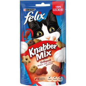 Nibble Mix Treats Веселье-барбекю со вкусом говядины, курицы и лосося Felix, 60 g