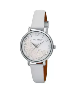 Женские часы с цветочным узором Bounty White на полиуретановом ремешке, 38 мм Laura Ashley