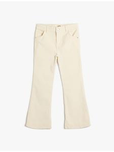 Тканевые брюки KOTON, экрю