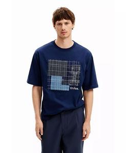 Мужская футболка с центральной нашивкой Desigual, синий