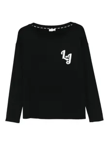 Топ с длинными рукавами и логотипом Liu Jo, черный