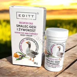Бальзам для тела с гусиным жиром и окопником, 50 г Editt Cosmetics