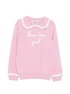 Топ Alida JR с оборками и воротником Mc2 Saint Barth Kids, розовый