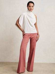 Асимметричный топ Elle Drape Reiss, Ivory