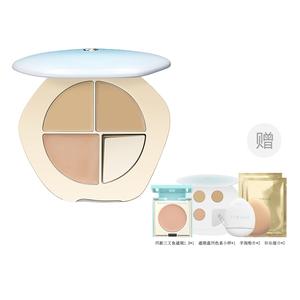 Трехцветная палитра консилера увлажняющая осветляющая выравнивание тона кожи пуховый диск 5г TIMAGE