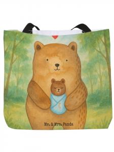 Mr. & Mrs. Panda Сумка-шоппер с изображением медвежонка без надписи, белого цвета