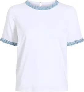 Футболка Cinq à Sept с джинсовой отделкой