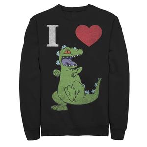 Мужской свитшот Nickelodeon RugRats I Love Reptar Licensed Character, черный