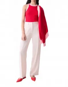 Вязаный топ Lisboa красного цвета Deluc