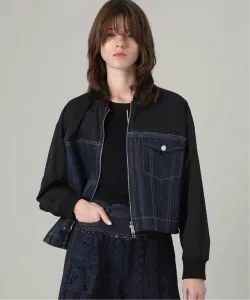 Джинсовый комбинированный куртка(25ps Aula Aila, цвет Indigo (Denim)