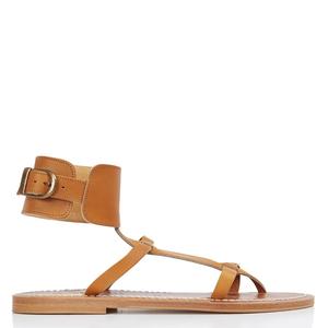 K Jacques Женские коричневые кожаные сандалии Caravelle K. Jacques