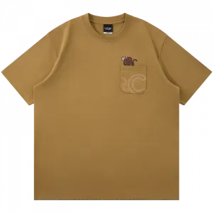Футболка унисекс CLOT, светло-коричневый