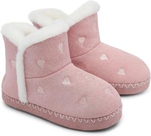 Девочкам теплые зимние легкие сапожки-тапочки, удобные и прочные, принцесские ботильоны для старших детей NCCB, Pink
