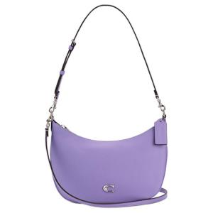 COACH Кожаная портативная сумка через плечо среднего размера женская фиолетовая