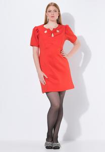 Платье Ulla Popken BODYCON CUTOUTS PUFF-HALBARM, Pale Red/Light Red