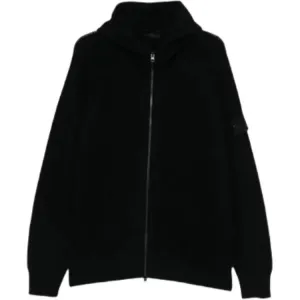 Худи на молнии STONE ISLAND, черный
