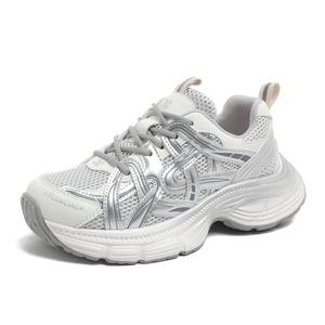 JETRAM Серебряные массивные кроссовки для женщин с амортизацией и износостойкостью, цвет Silver