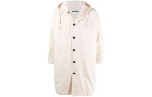 JIL SANDER Укороченное худи парка, White