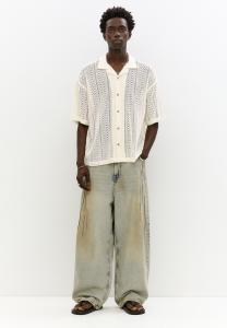 Рубашка SHORT SLEEVE PULL&BEAR, бежевый