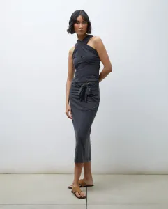 Женская миди-юбка с узлом Tintoretto, антрацит