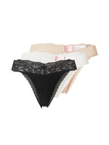Стринги Hunkemöller Madison, бежевый/черный/белый