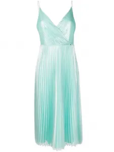 Плиссированное платье с эффектом металлик NISSA, зеленый