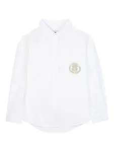 Рубашка с вышитым логотипом SONIA RYKIEL ENFANT, белый