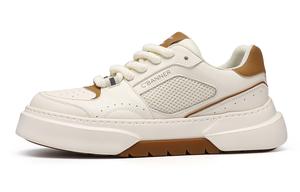 Кроссовки C°BANNER Skateboarding Shoes Men Low-top White/Brown, коричневый