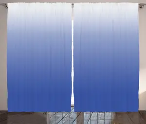 Шторы ABAKUHAUS Ombre Rustic, дизайн Таинственный океан, универсальные ленточные шторы для гостиной с петлями и крючками, 280 x 225 см, цвет: белый, синий Abakuhaus