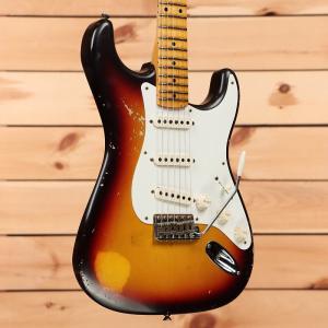 Электрогитара Fender Custom Shop 1958 Stratocaster Relic - Faded/Aged Chocolate 3 Tone Sunburst - CZ574131 - PLEK'd