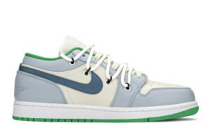 Jordan Air Jordan 1 винтажные баскетбольные кроссовки женские, Gray blue rice