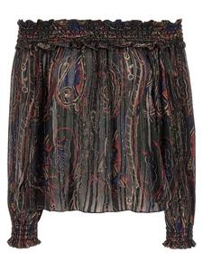 Блузка со смокингом SAINT LAURENT, мультиколор