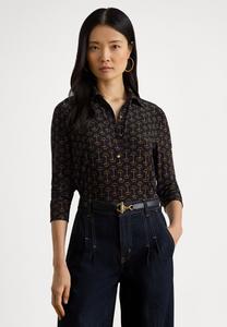 Блуза Lauren Ralph Lauren SLIM FIT GEO-PRINT STRETCH JERSEY SHIRT, Navy Multi/Dark Blue
